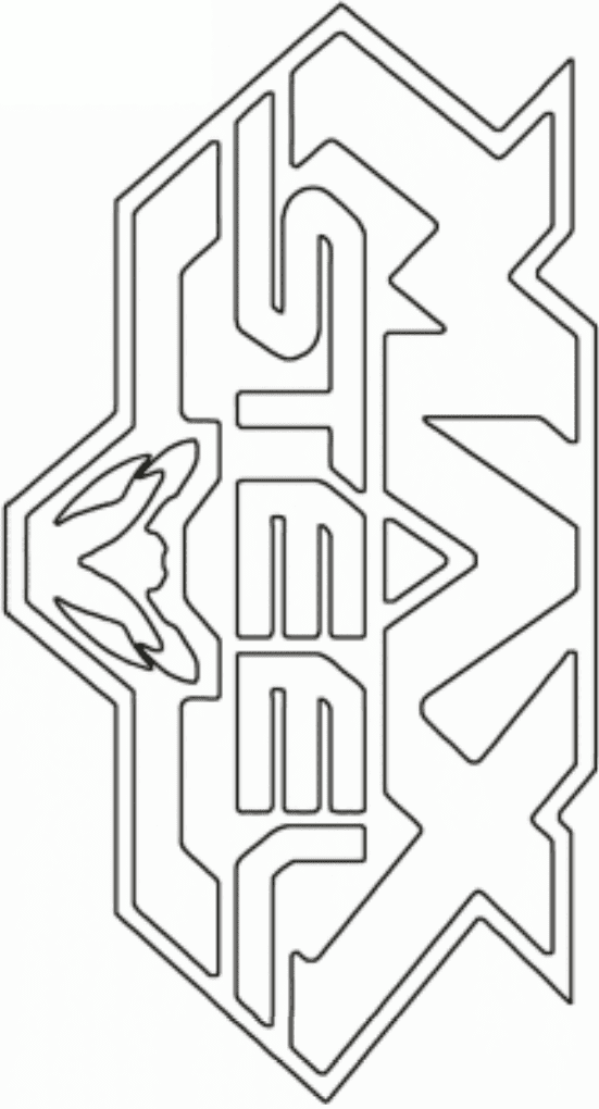 Max Steel Logo para colorir