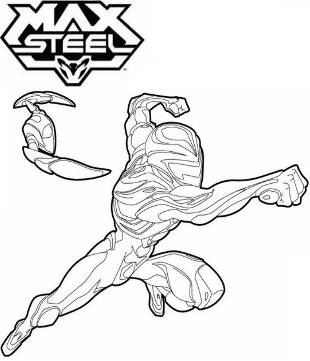 Max Steel de Ação 1 para colorir
