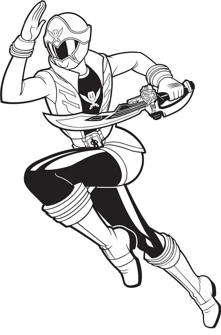 Power Ranger 5 para colorir