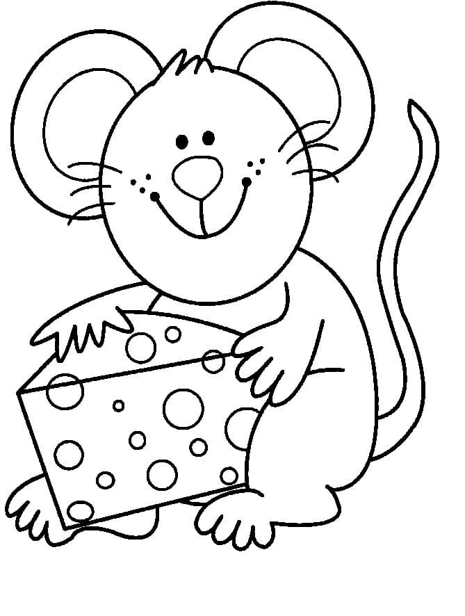 Rato e Queijo 1 para colorir