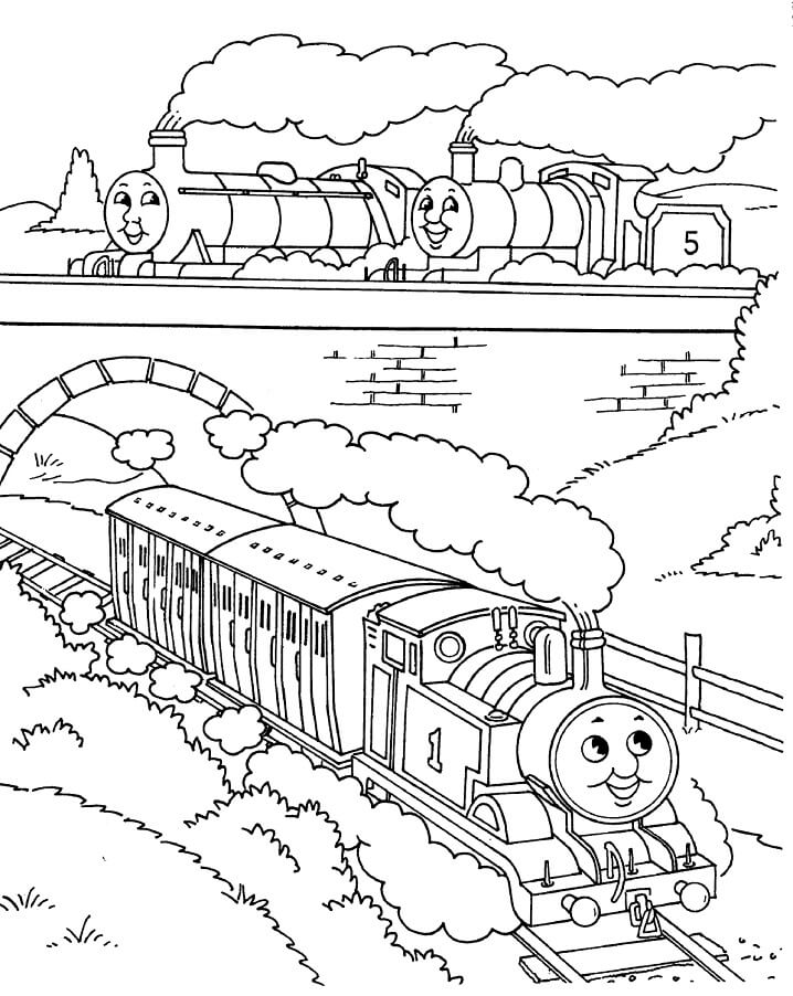 Desenhos de Thomas Feliz 2 para colorir