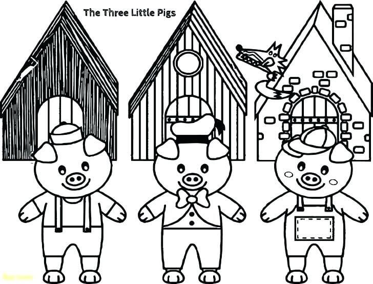 Desenhos de Três Porquinhos 14 para colorir