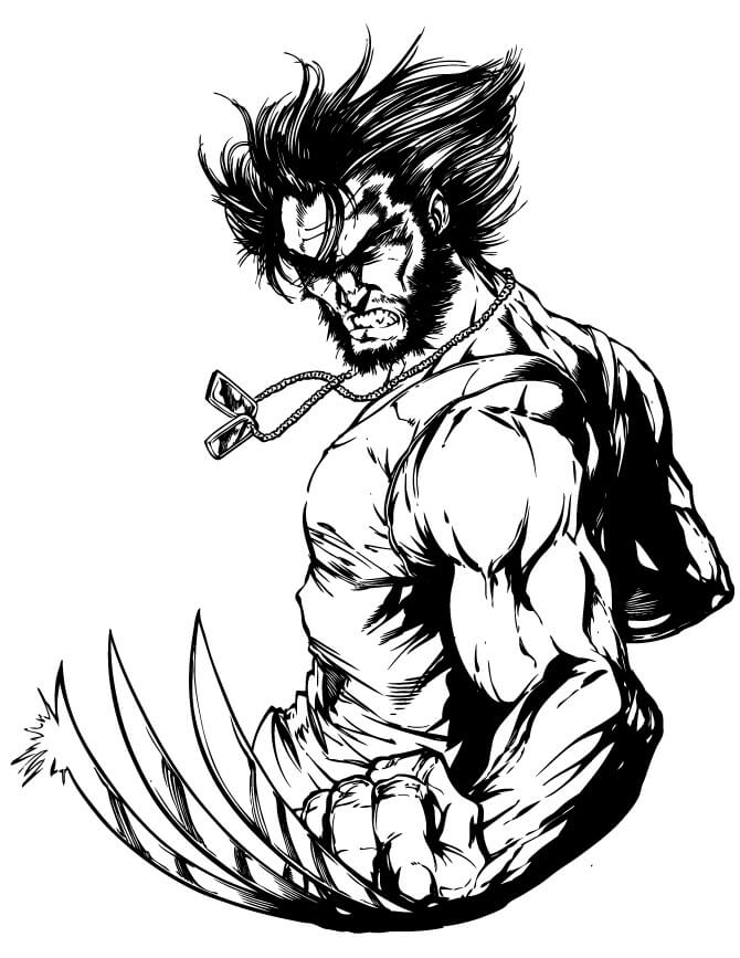 Wolverine Logan 2 para colorir