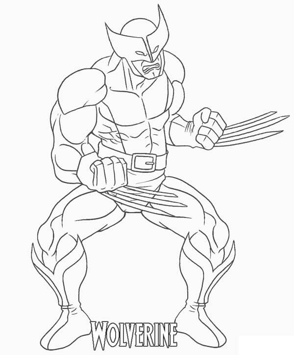 Wolverine Zangado 2 para colorir