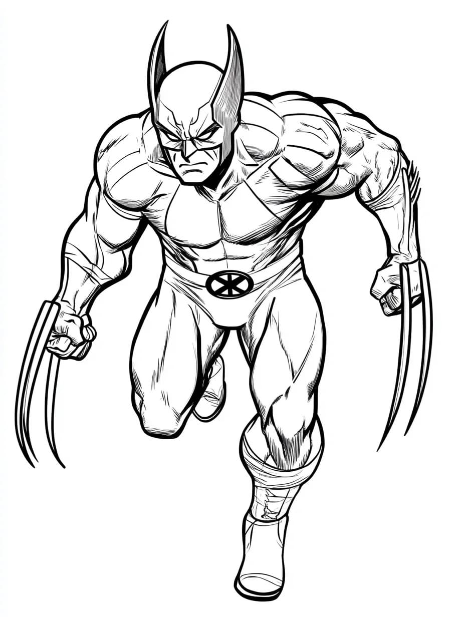 Wolverine imprimir grátis para crianças para colorir