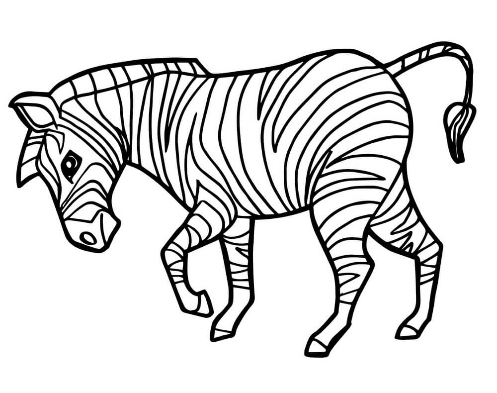Zebra Normal 3 para colorir