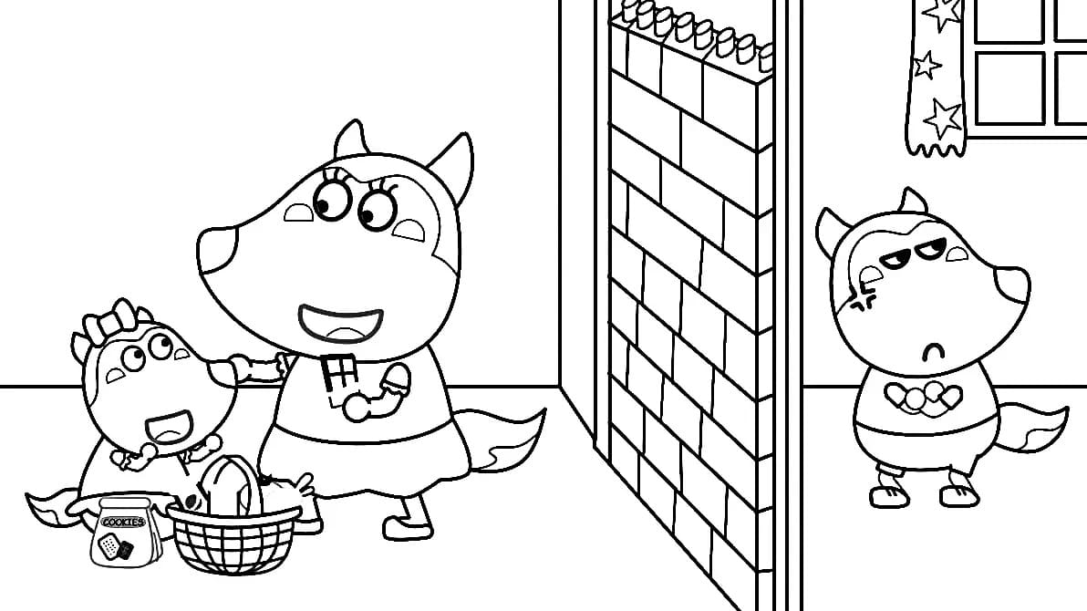 Desenhos de Desenhar Wolfoo Ciumento para colorir