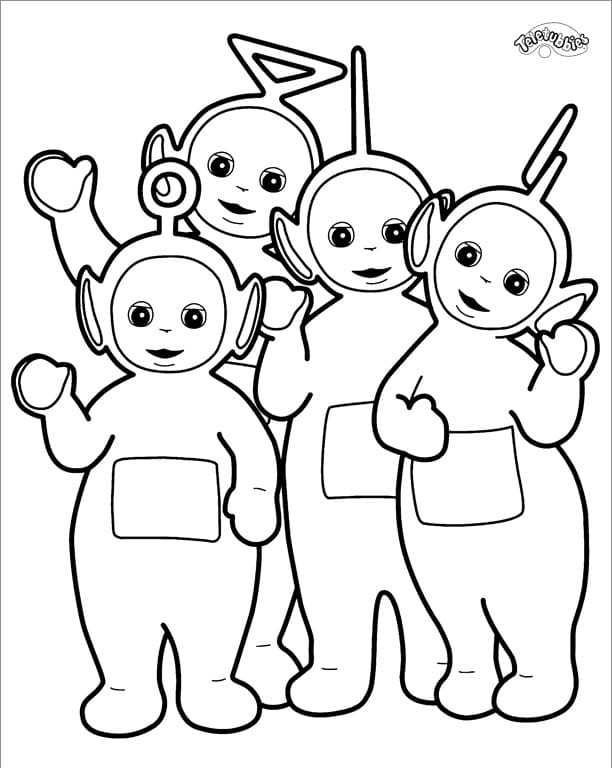 Desenhos de Felizes Teletubbies para colorir