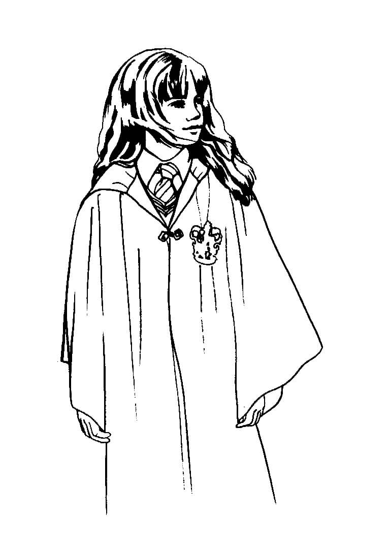 Hermione Granger 3 para colorir