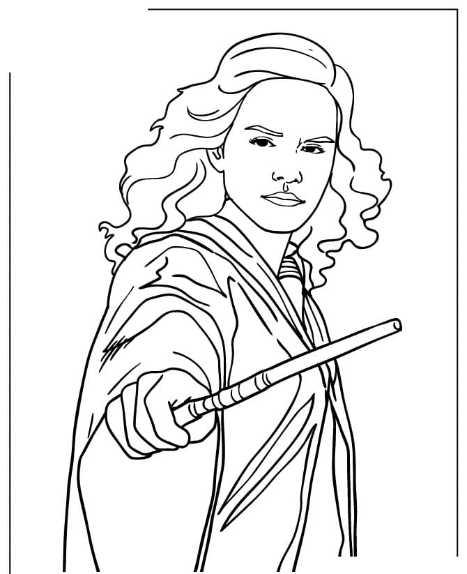 Hermione Granger 4 para colorir