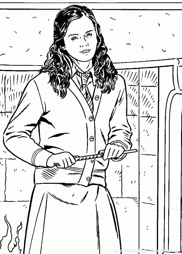 Hermione Granger 5 para colorir