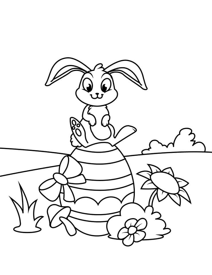 Desenhos de Lapin de Pâques Mignon 7 para colorir