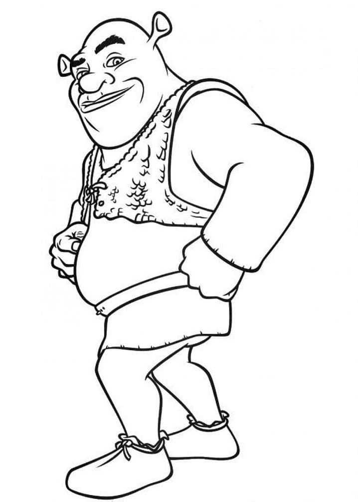 Personagem Shrek 3 para colorir