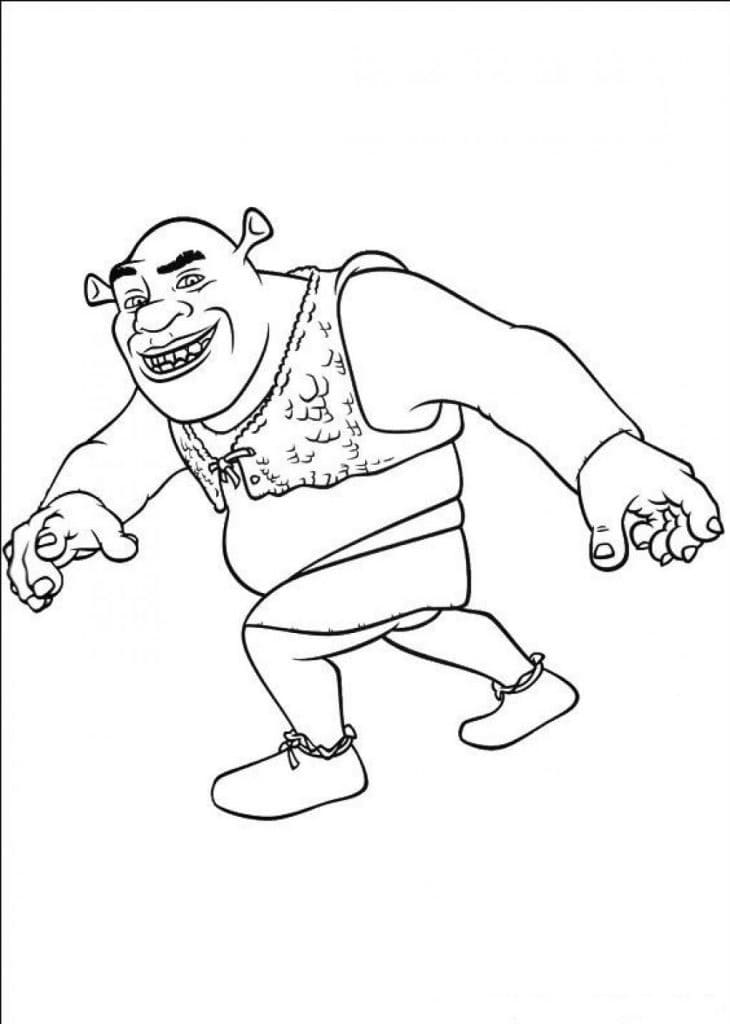 Personagem Shrek 4 para colorir