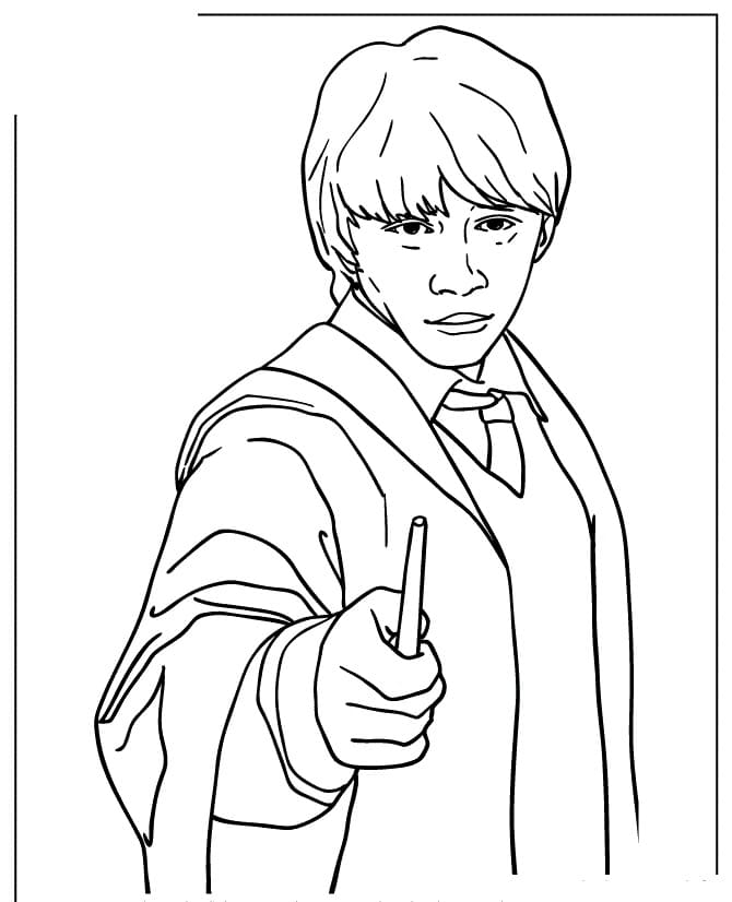 Desenhos de Ron Weasley 1 para colorir