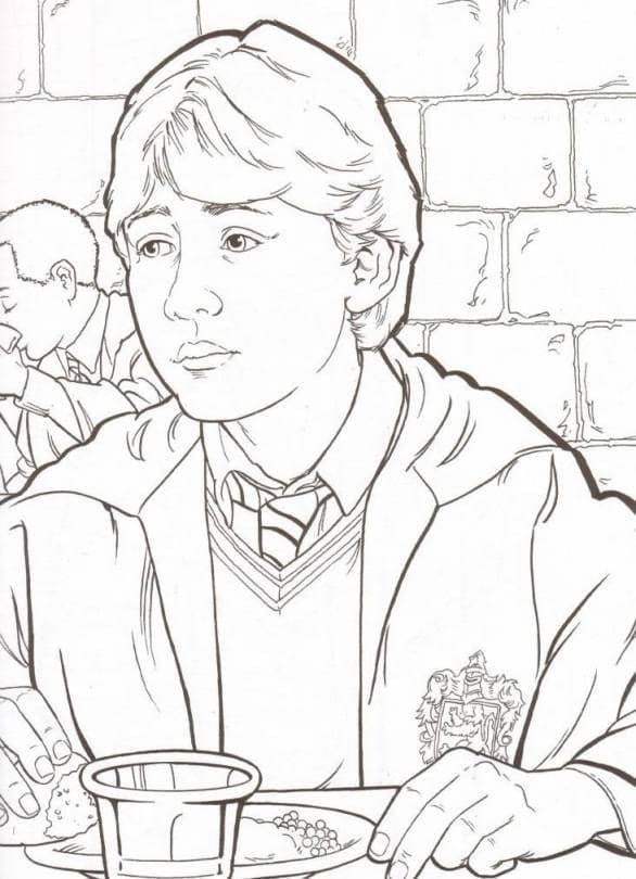 Desenhos de Ron Weasley 6 para colorir