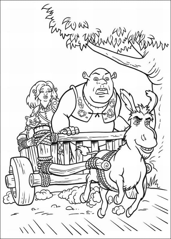 Desenhos de Shrek e Amigos 6 para colorir