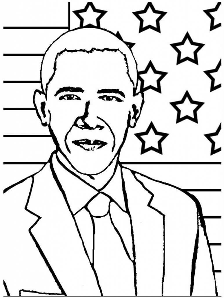 Desenhos de 44º Presidente De Obama para colorir