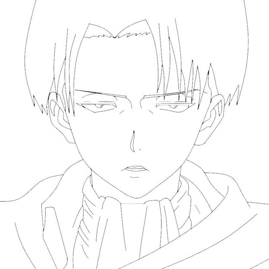 Desenhos de Anime Levi para colorir