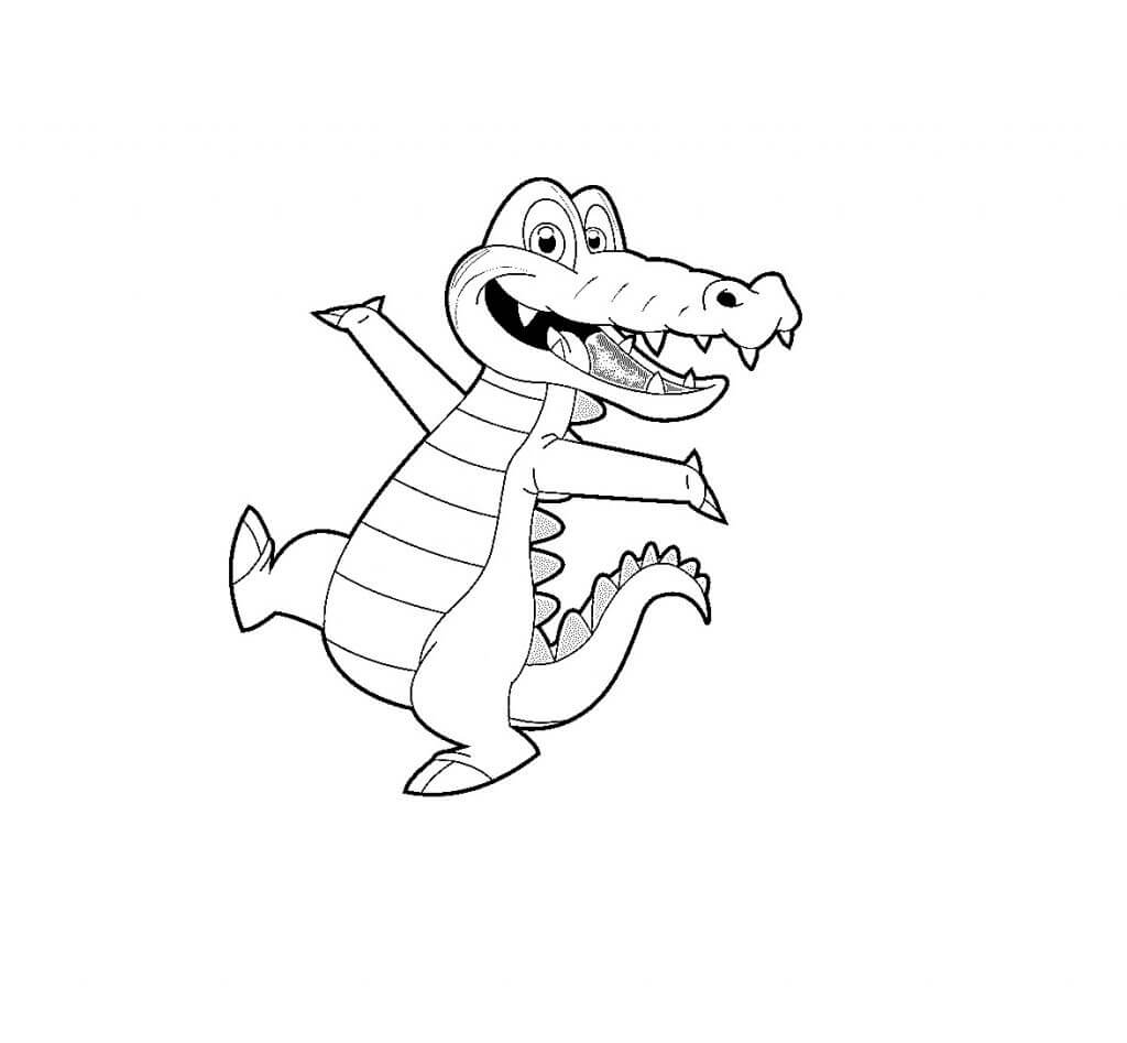 Desenhos de Crocodilo Feliz para colorir