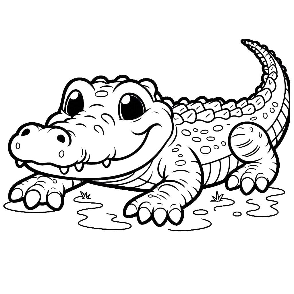 Desenhos de Crocodilo 1 para colorir