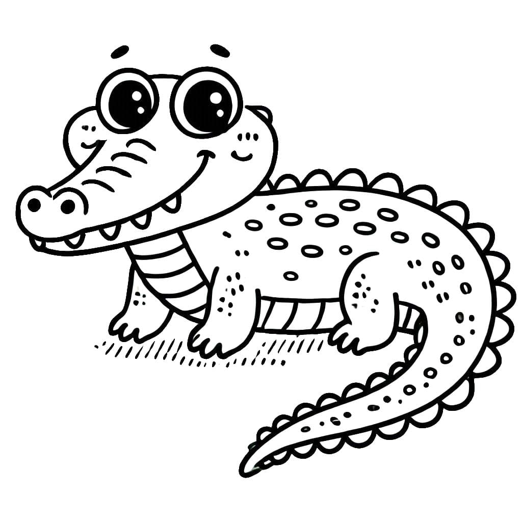 Desenhos de Crocodilo 3 para colorir