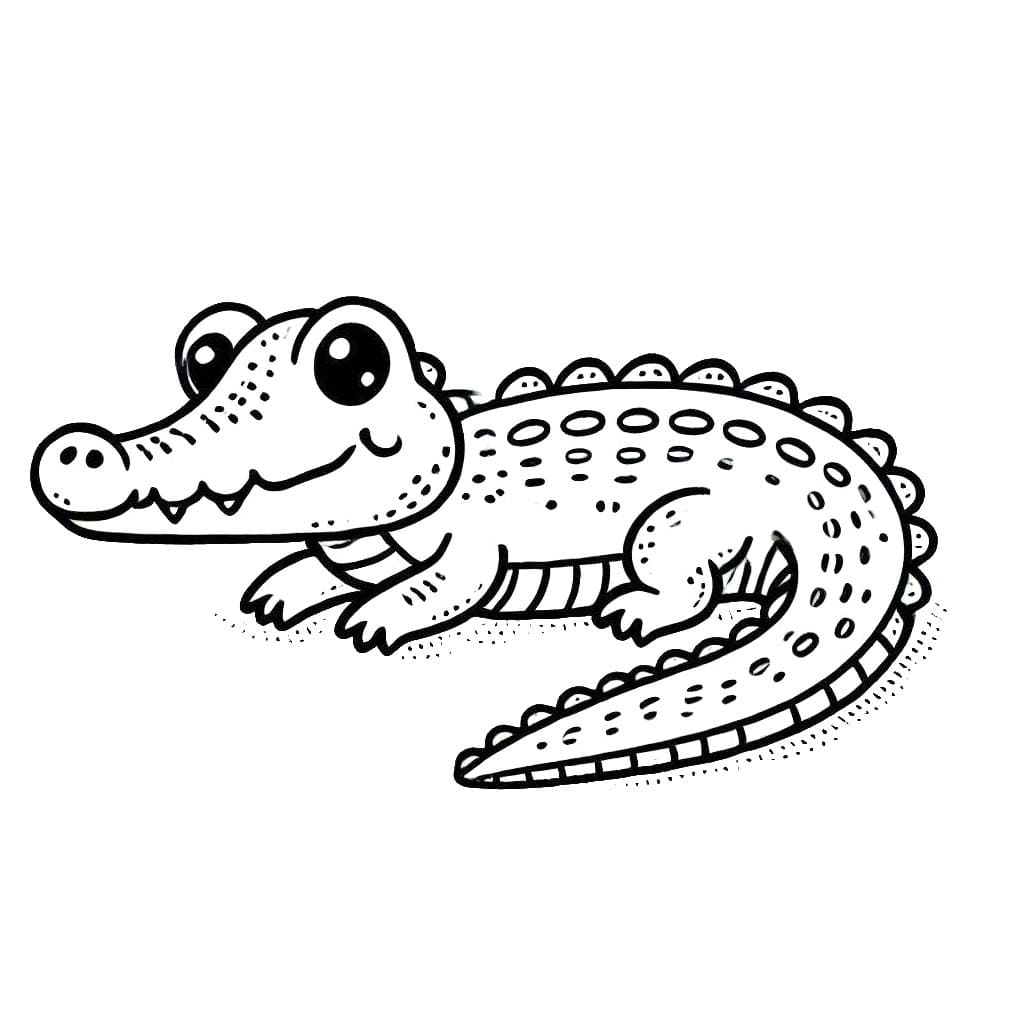 Desenhos de Crocodilo 4 para colorir