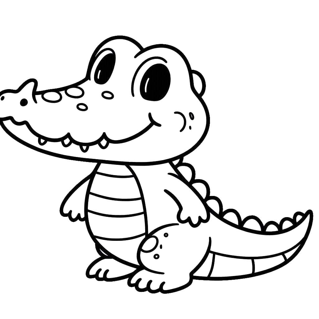 Desenhos de Crocodilo 5 para colorir