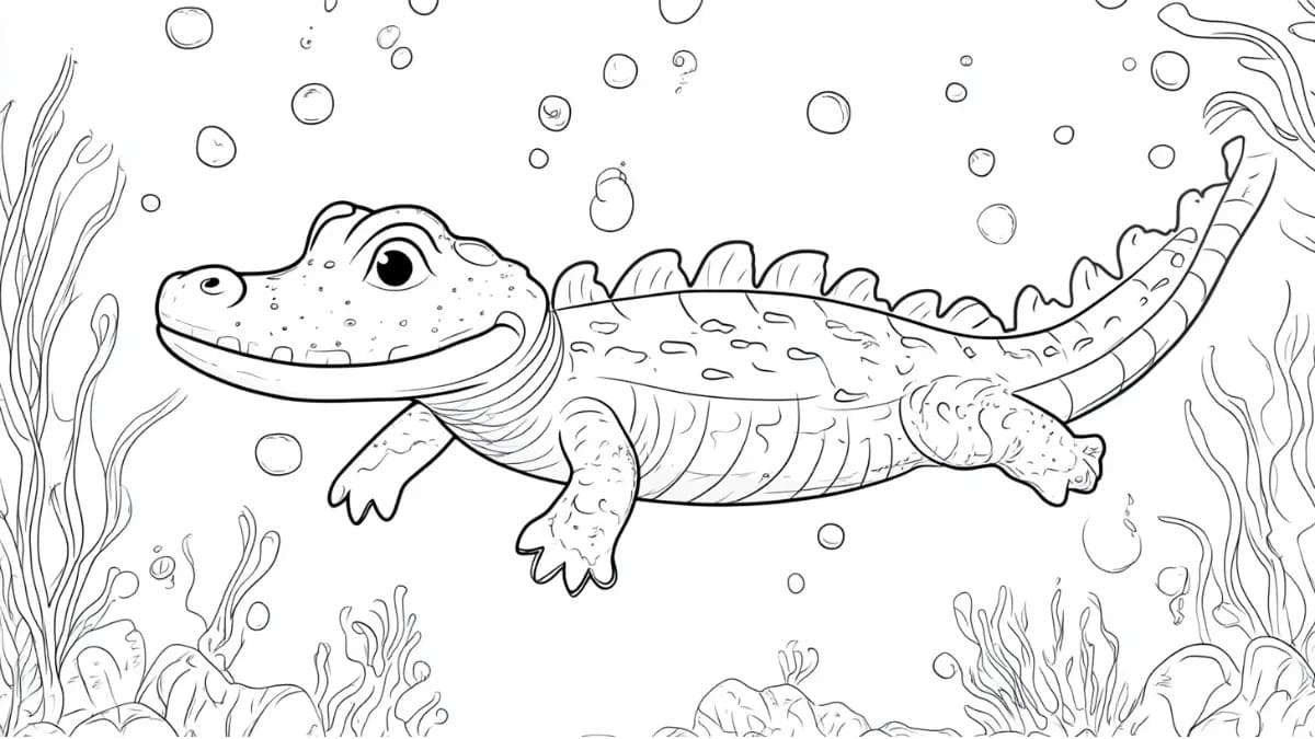 Desenhos de Crocodilo 6 para colorir