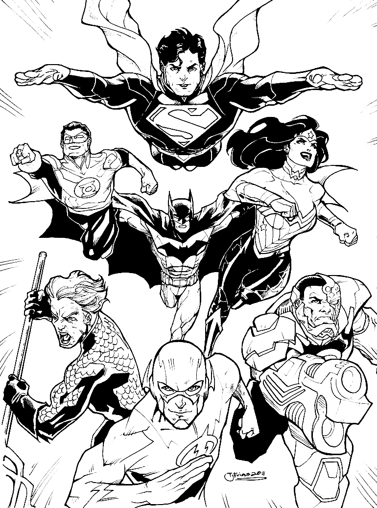 Desenhos de Desenhar Liga da Justiça DC para colorir