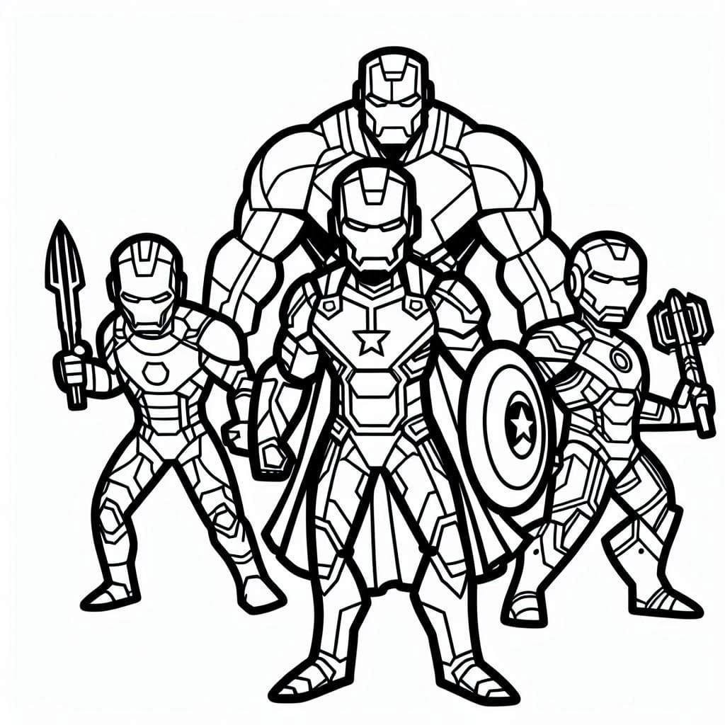 Desenhos de Desenhar Personagem Vingadores fácil para colorir