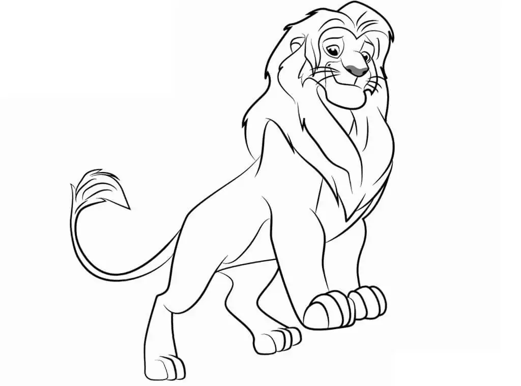 Desenhos de Desenhar Simba Grátis para colorir