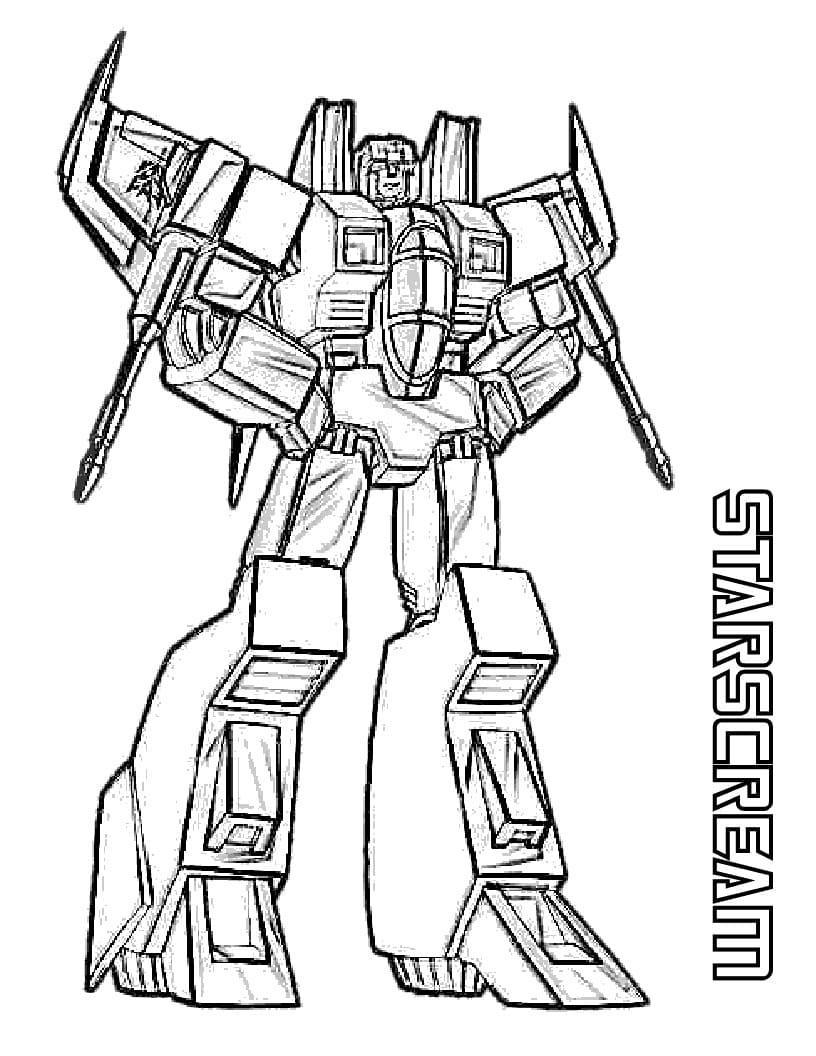 Desenhos de Desenhar Transformers Animados Starscream para colorir