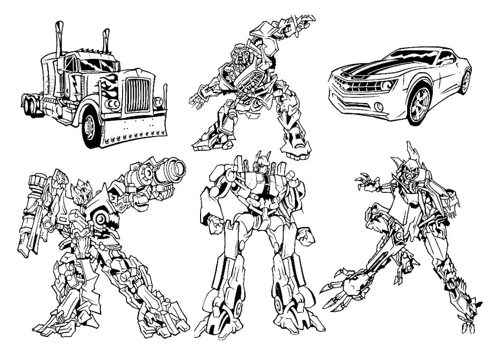 Desenhos de Desenhe Transformers Incríveis para colorir