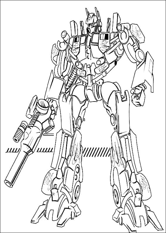 Desenhos de Desenhe o Optimus Prime Incrível para colorir