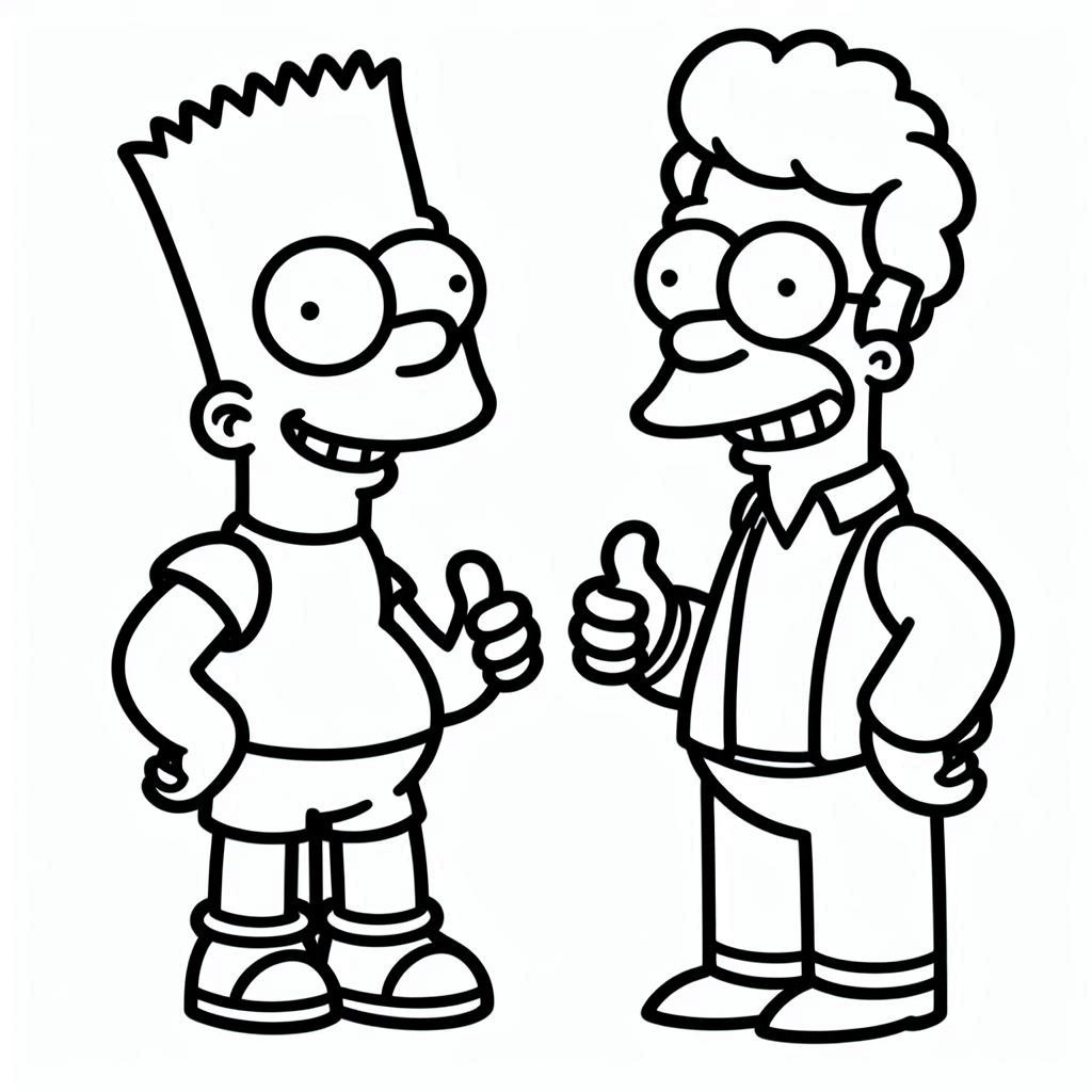 Desenhos de Desenhe os Simpsons grátis Básico para colorir