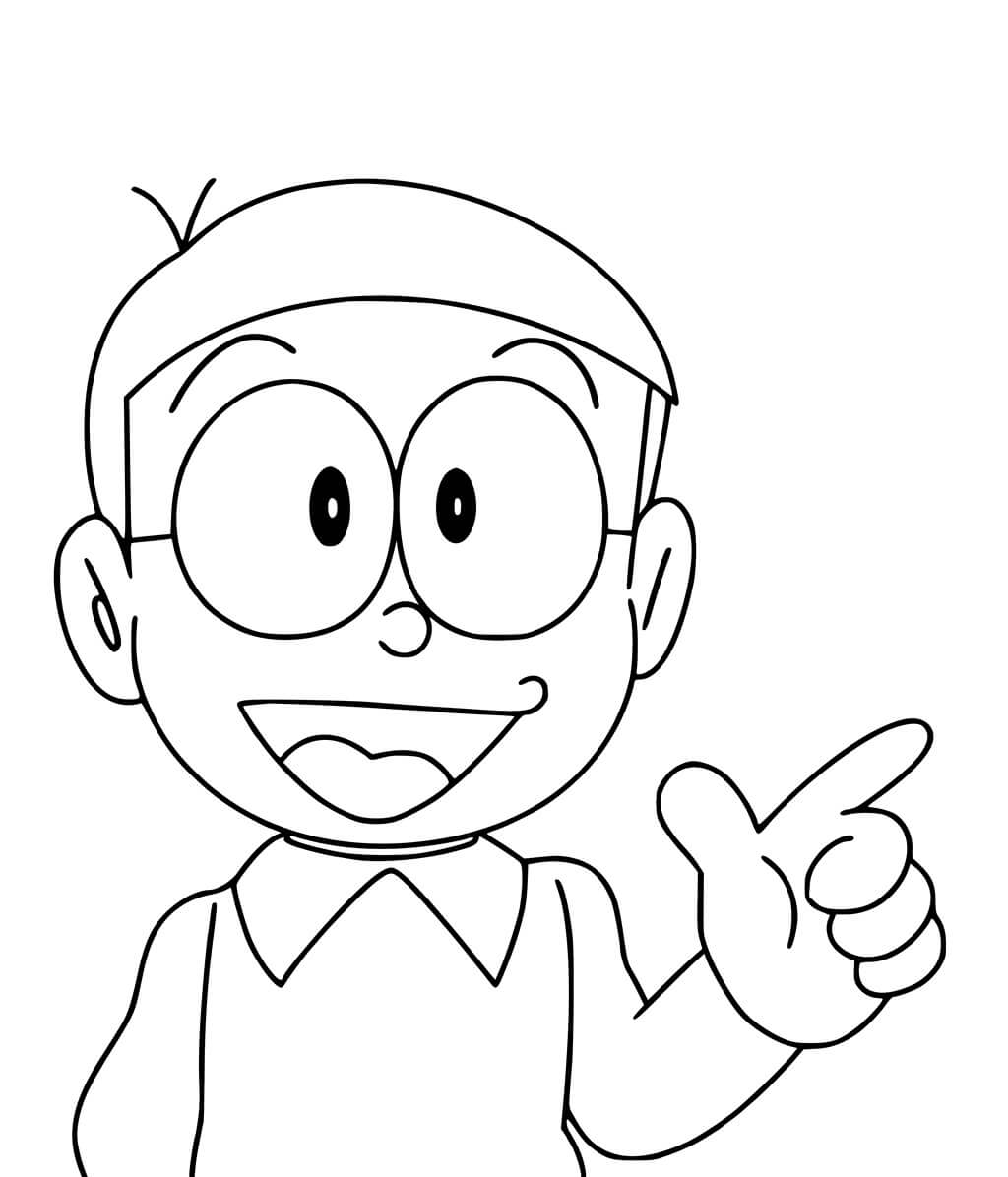 Feliz Nobita para colorir