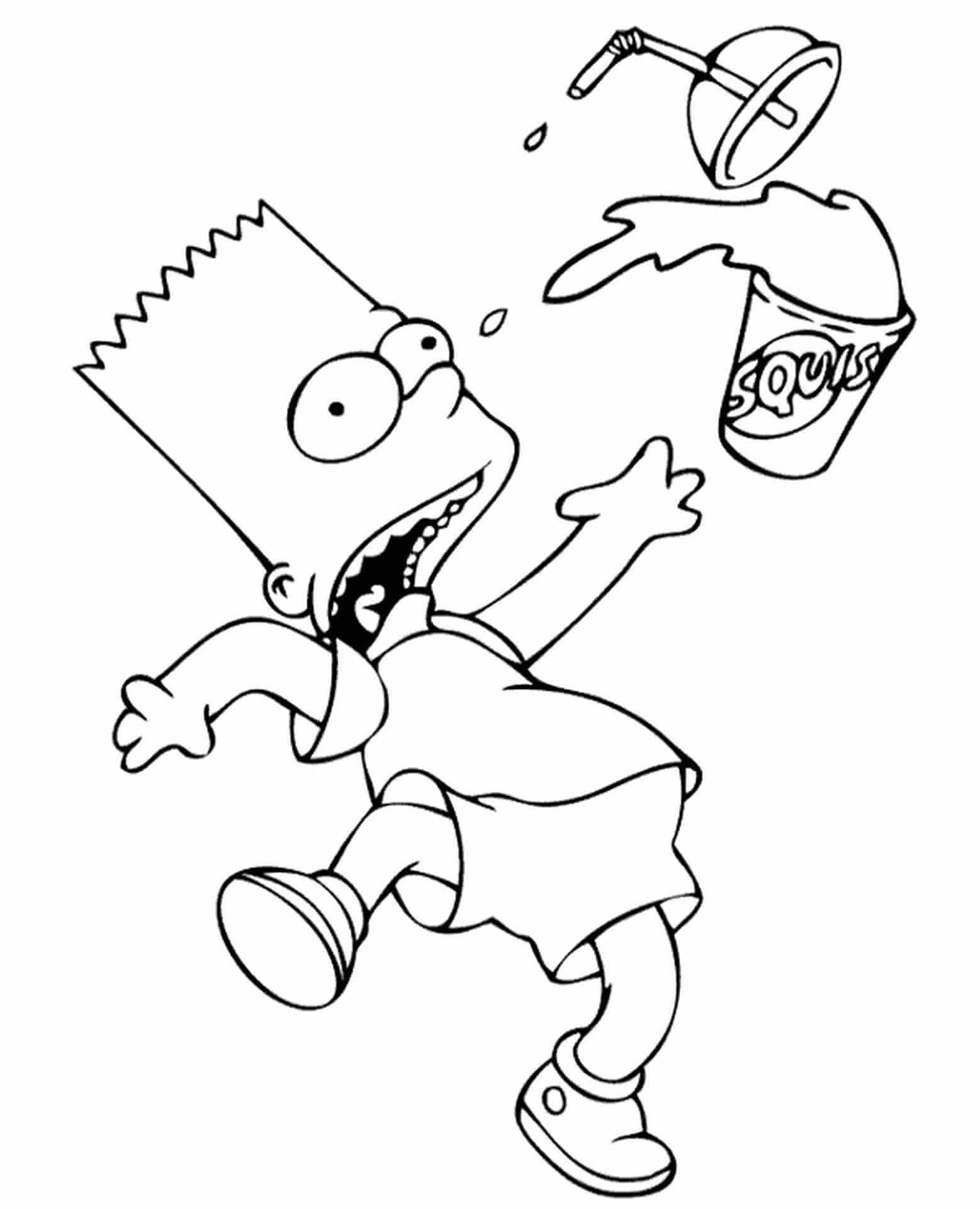 Desenhos de Homer Simpson Fica em Choque para colorir