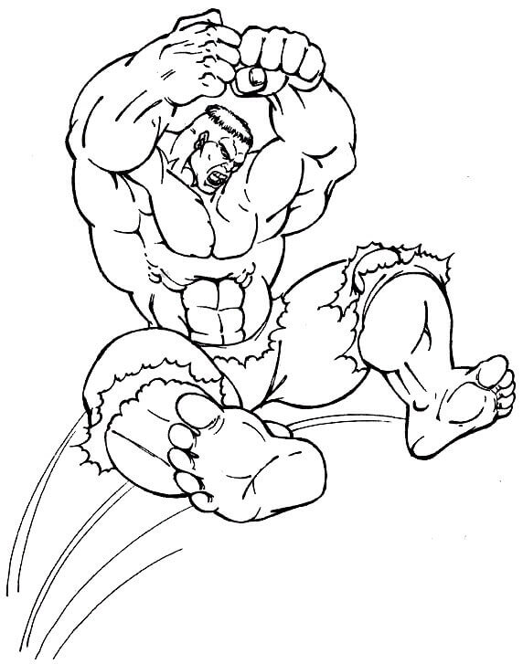 Desenhos de Hulk Jump para colorir