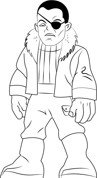 Desenhos de Nick Fury para colorir