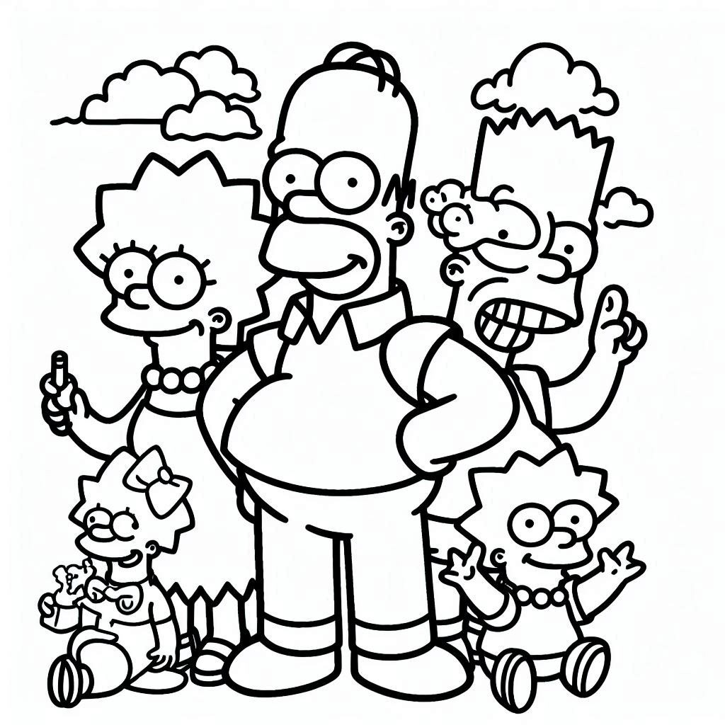 Os Simpsons Básico para colorir