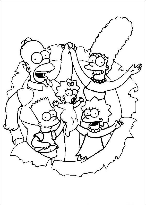 Desenhos de Os Simpsons Divertidos para colorir