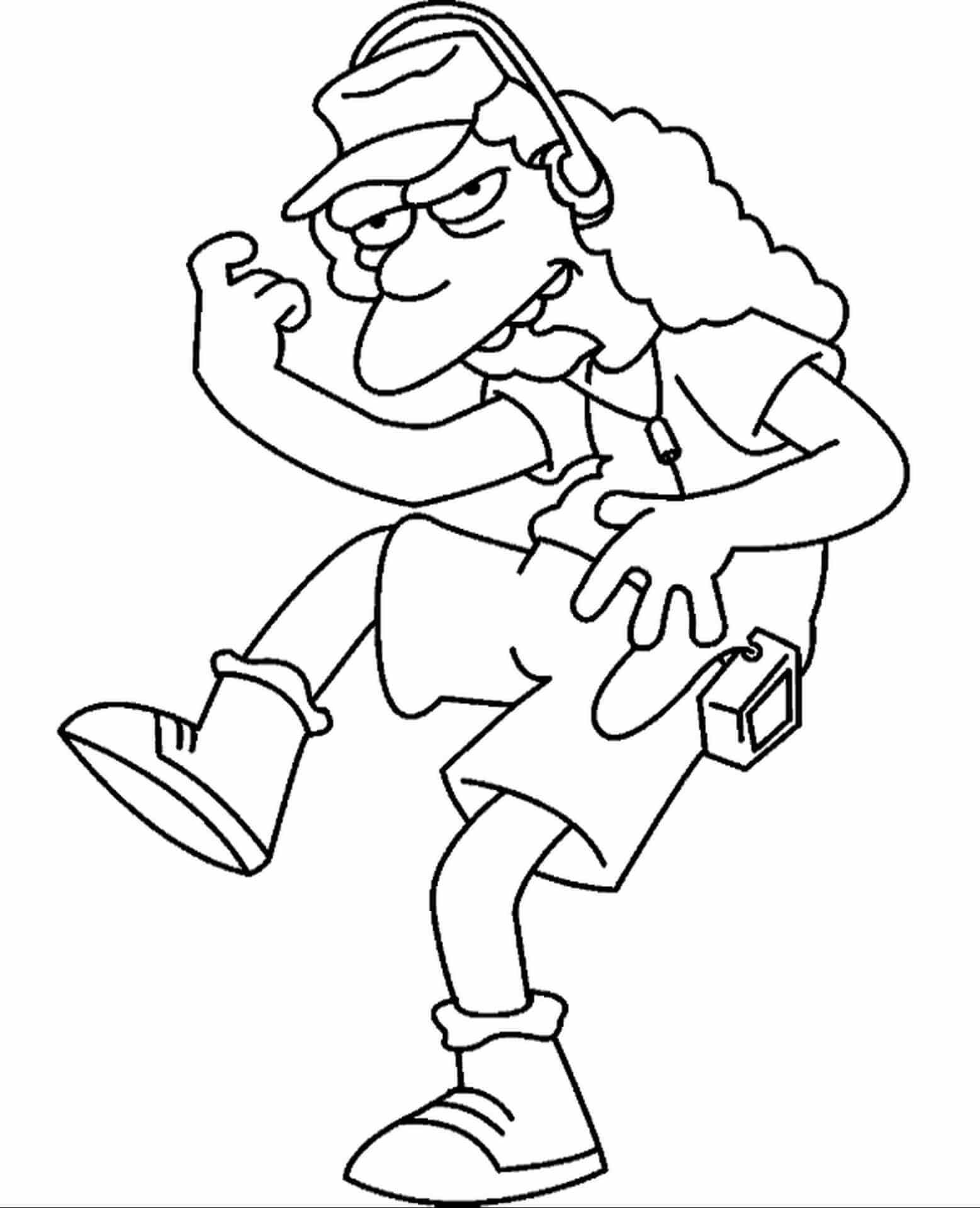 Otto dos Simpsons Está Dançando para colorir
