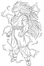 Son Goku Super Saiyan ss3 para colorir