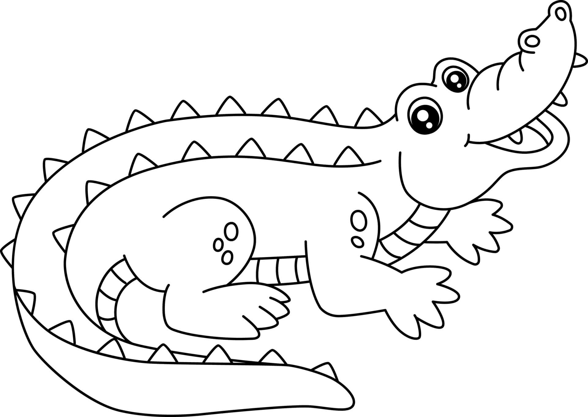 Desenhos de Bom Crocodilo para colorir