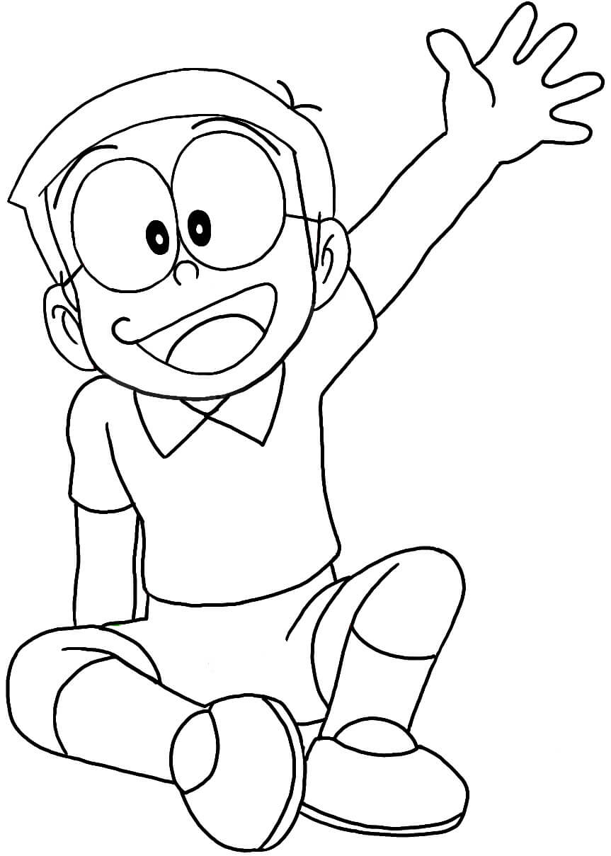 Bonitinho Nobita para colorir