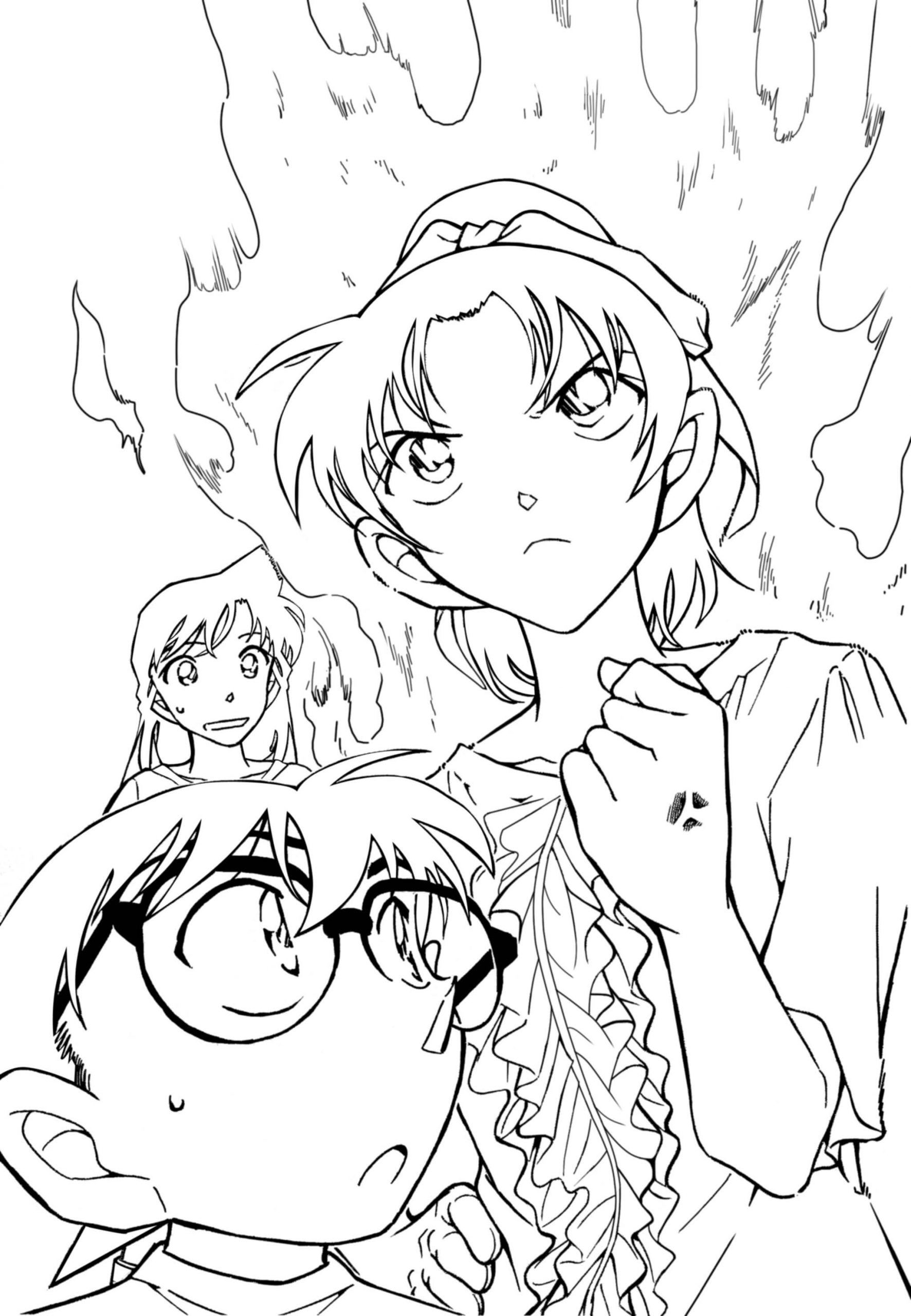 Conan, Ran E Sonoko para colorir