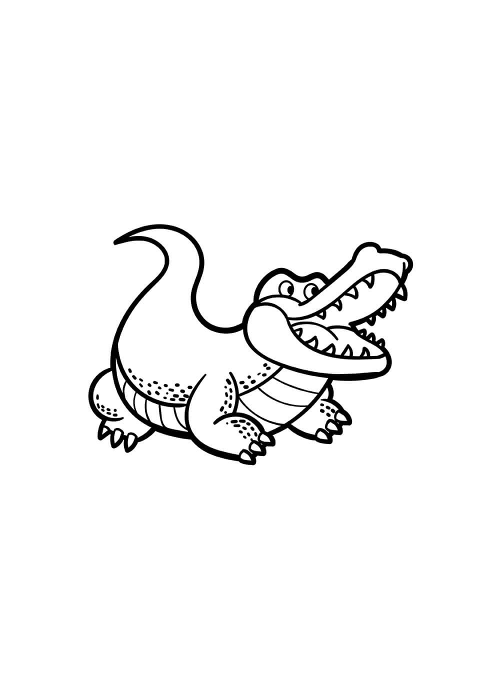 Desenhos de Crocodilo Fofo para colorir