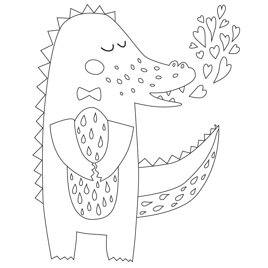 Desenhos de Doce Crocodilo para colorir