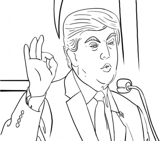 Desenhos de Donald Trump Diz Que Está Bem para colorir